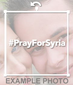 Effet photo dans vos photos pour ajouter le hashtag SYRIA PRIEZ FOT