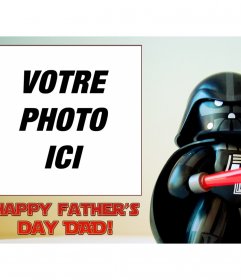 Félicite carte de fête des pères avec ce drôle de Star Wars