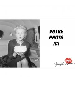 Carte de voeux avec une photo de Marilyn Monroe