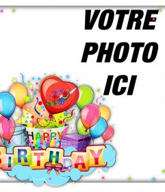 Carte colorée et joyeuse pour célébrer un heureux anniversaire