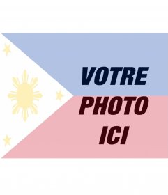 Montage de photos du drapeau philippin avec une photo que vous téléchargez