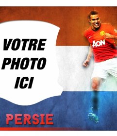 Mettez votre photo à côté de Robin van Persie, footballeur néerlandais