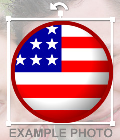Badge drapeau américain qui peut mettre dans votre profil en ligne de photos