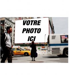 Photomontage de mettre votre photo sur une affiche dans une rue de New York