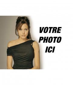 Photomontage avec Angelina Jolie apparaisse à côté de lui