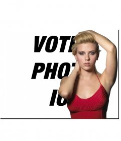 Effet photo, avec Scarlett Johansson, l'actrice hollywoodienne
