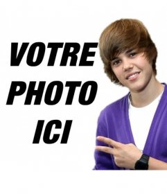 Photomontage pour prendre une photo avec Justin Bieber