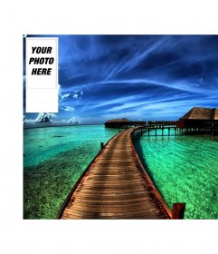 Twitter background to put your photo of Caribbean beach hut