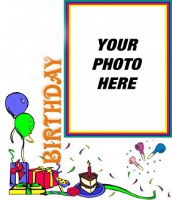 Birthday card, holiday decorations customizable with your photo
