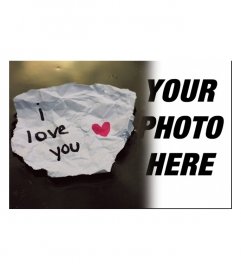 Put the picture of your loved one along with a note that is written I Love you with a heart