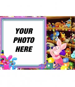 Child picture frame: in a toy store, special for put a photo of a baby