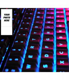 Design your own twitter wallpaper with your picture on the side. Background illuminated keyboard