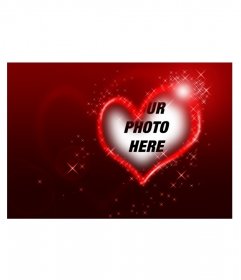Romantic photomontage to have your photo in a light heart