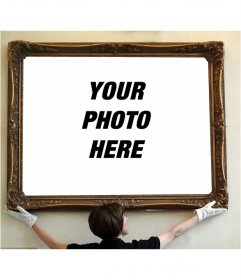 Put your picture in a picture of a museum with this montage in which a woman in