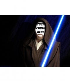 Photomontage of Obi Wan Kenobi in the movie Star Wars. Create the collage with your photos
