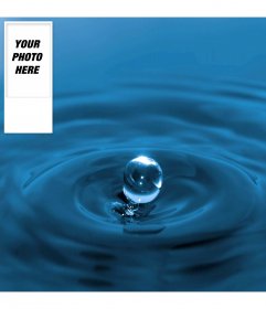 Customizable background for twitter with your photo of a water droplet