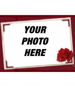 Red Roses, picture frame. Edit a photo from this page, in memory of St. Valentine