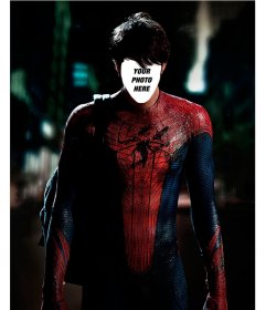 With this photomontage put your face on the body of Spiderman