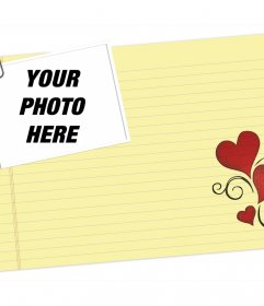 Love letter you can edit uploading one of your photos and print