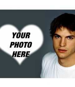 Photomontage to put a heart-shaped picture with Ashton Kutcher