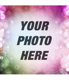Tạo hình đại diện cho mạng xã hội trực tuyến với hoa và đèn màu trên ảnh hồ sơ của bạn