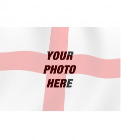 Photomontage with a photo of the flag of England 