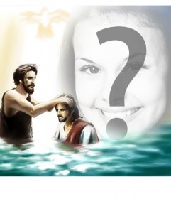 Image to add your photo with John the Baptist and Jesus Christ