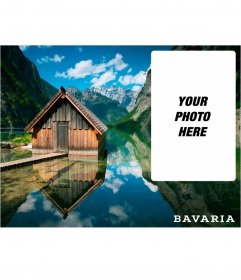 Bavaria postcard with a picture of a hut