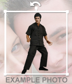 Figura de Bruce Lee que puedes poner en tus fotos online. 