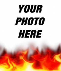 Burning photo photo effect. Ideal for your profile picture