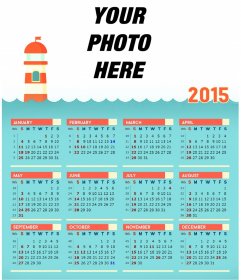 Children calendar of 2015 for the US