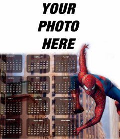 Spiderman in your Calendar 2016 in English to edit