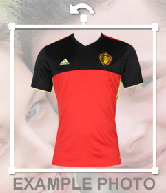 Photo effect to edit and put the shirt of Belgium on your photos 