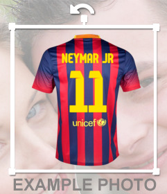 Sticker with the T-shirt of Barca player Neymar