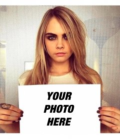 Photomontage with Cara Delevingne 