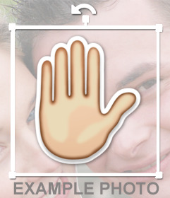 Sticker of "high five" hand to add to your photos