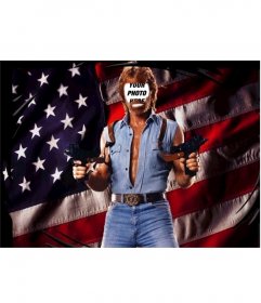 Photomontage of Chuck NorrisÑ American Hero to edit