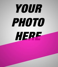 Create collages with your photos with a vignetting filter and a pink diagonal band on them in which you can include a text