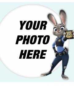 Photo effect with bunny Judy Hopps of Zootopia movie