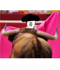 Photomontage to become a Spanish bullfighter