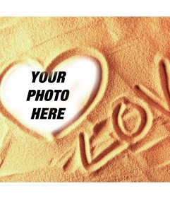 Put the picture of your loved one in a heart drawn in the sand of the beach and text
