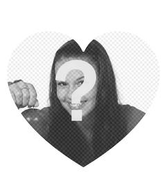 Heart shaped frame where you can add your photo for free