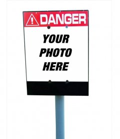 Hazard warning sign to put a picture inside, ie customizable. Look at the page and follow the simple steps that tell you to send it as a joke