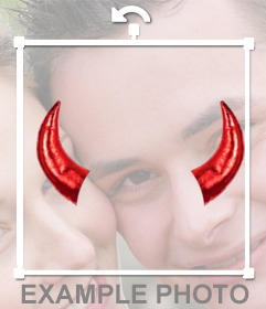 Sticker of two devil horns to put in your photo
