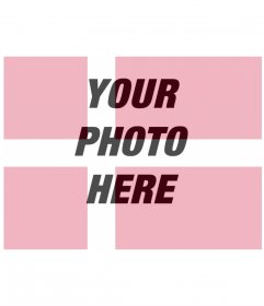 Photomontage in which you can put your photo along with the flag of Denmark
