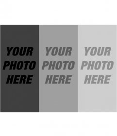 Mounting of photographic filters. upload a photo and with this template you get a composite of three photographs in grayscale gradient