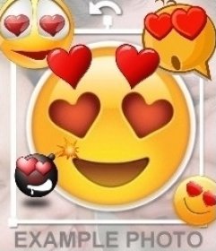 Editor to put emojis in love with hearts