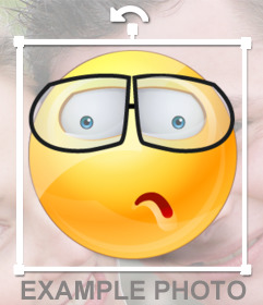 Sticker of a smiley with glasses to put on your photos
