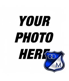 Photo effect to put your photo along with the football team badge Millionaires