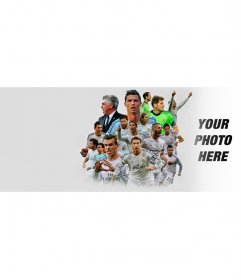 Facebook cover photo with the soccer players of Real Madrid 